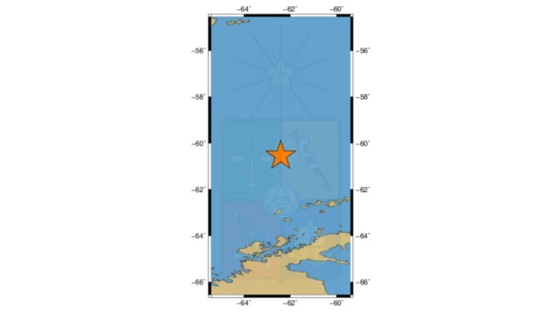 Reportan terremoto de magnitud 7.6 en el Paso Drake al Sur de Chile