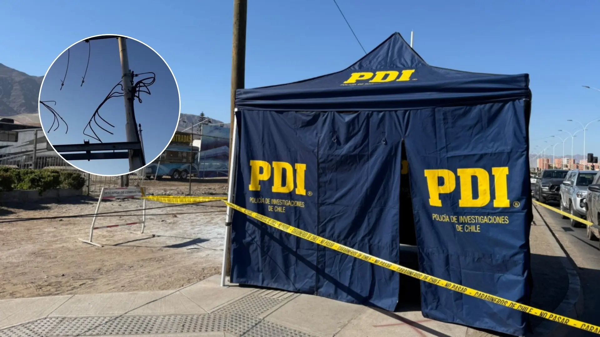 Cable expuesto en la vía pública provoca la muerte de una mujer y su mascota en Antofagasta