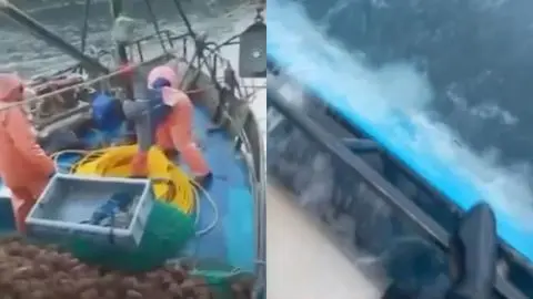 Video revela los minutos previos al naufragio de lancha que dejó a cuatro pescadores desaparecidos en Punta Arenas