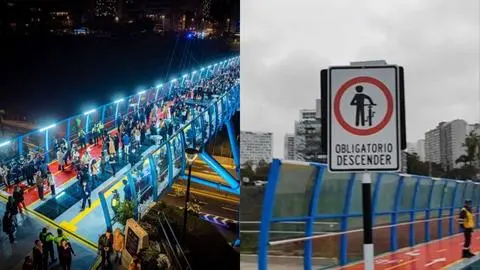 Inauguran puente en Perú que cuenta con ciclovía pero no permite tránsito de ciclistas