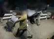 Registran violenta agresión a guardia de condominio en Chicureo: Sujeto le lanzó una silla