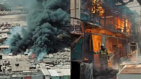 Incendio de libre combustión consume al mercado Asocapec de Arica