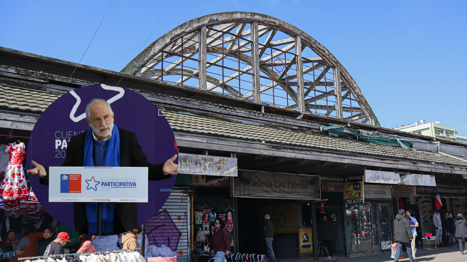 Ministro Montes buscará acuerdos por división que genera la reconstrucción del Mercado Central de Concepción