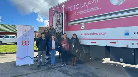 Operativo conjunto de Enap y Fundación Arturo López Pérez logra realizar mamografía gratis a 138 mujeres de Hualpén
