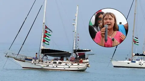 Dron habría incendiado embarcación que iba a Gaza con Greta Thunberg: Guardia Nacional de Túnez desmintió el ataque