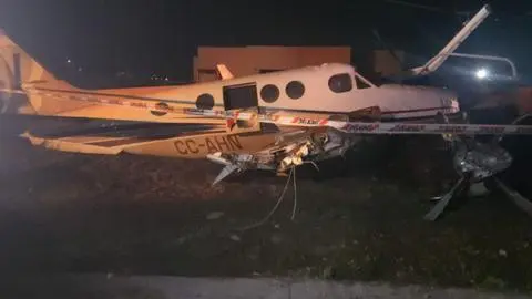 Tras aterrizaje de emergencia avioneta con cuatro pasajeros se estrelló contra vivienda en la Región de O’Higgins