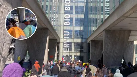 Serviu Biobío asegura que plazos no se alterarán pese a carpas instaladas del comité Rucalhue frente a sus oficinas
