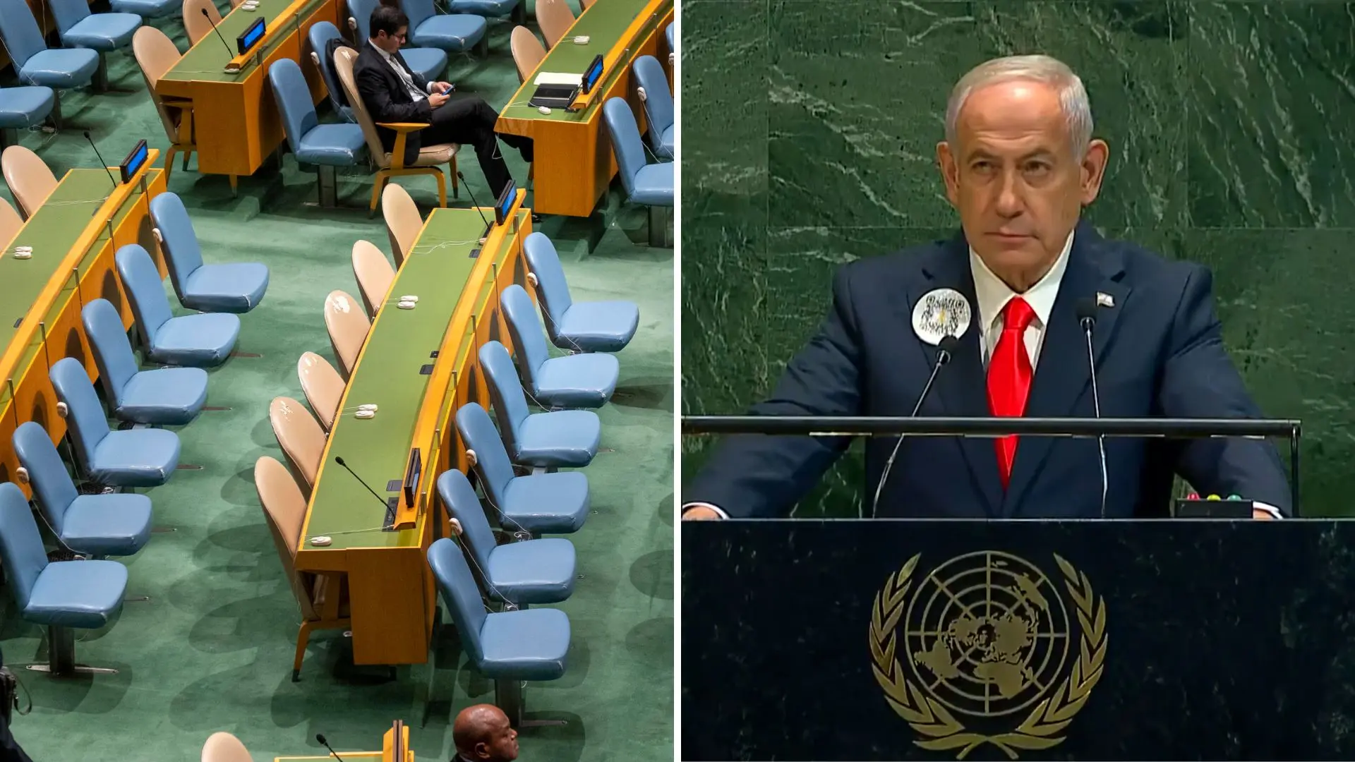VIDEO | Netanyahu es recibido con pifias y abandonos en la Asamblea General de la ONU