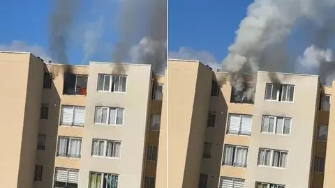 Incendio de departamento en quinto piso deja una persona lesionada en Concepción