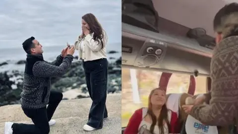 Hombre sorprende con propuesta de matrimonio en viaje de EME Bus: video se viraliza en redes