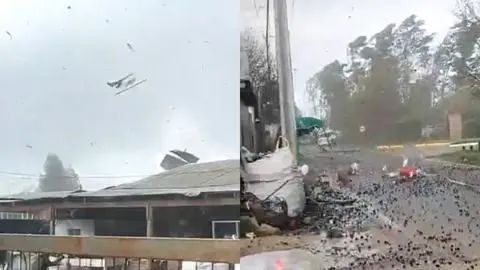 Tornado en Linares deja más de 80 viviendas dañadas en la Región del Maule