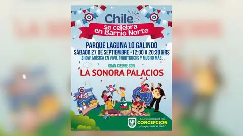 Concepción cierra las Fiestas Patrias este sábado con la Sonora Palacios y actividades para la comunidad