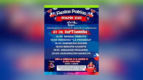Hualpén suspende por hoy las fondas mientras otras comunas mantienen la programación de Fiestas Patrias frente al mal tiempo