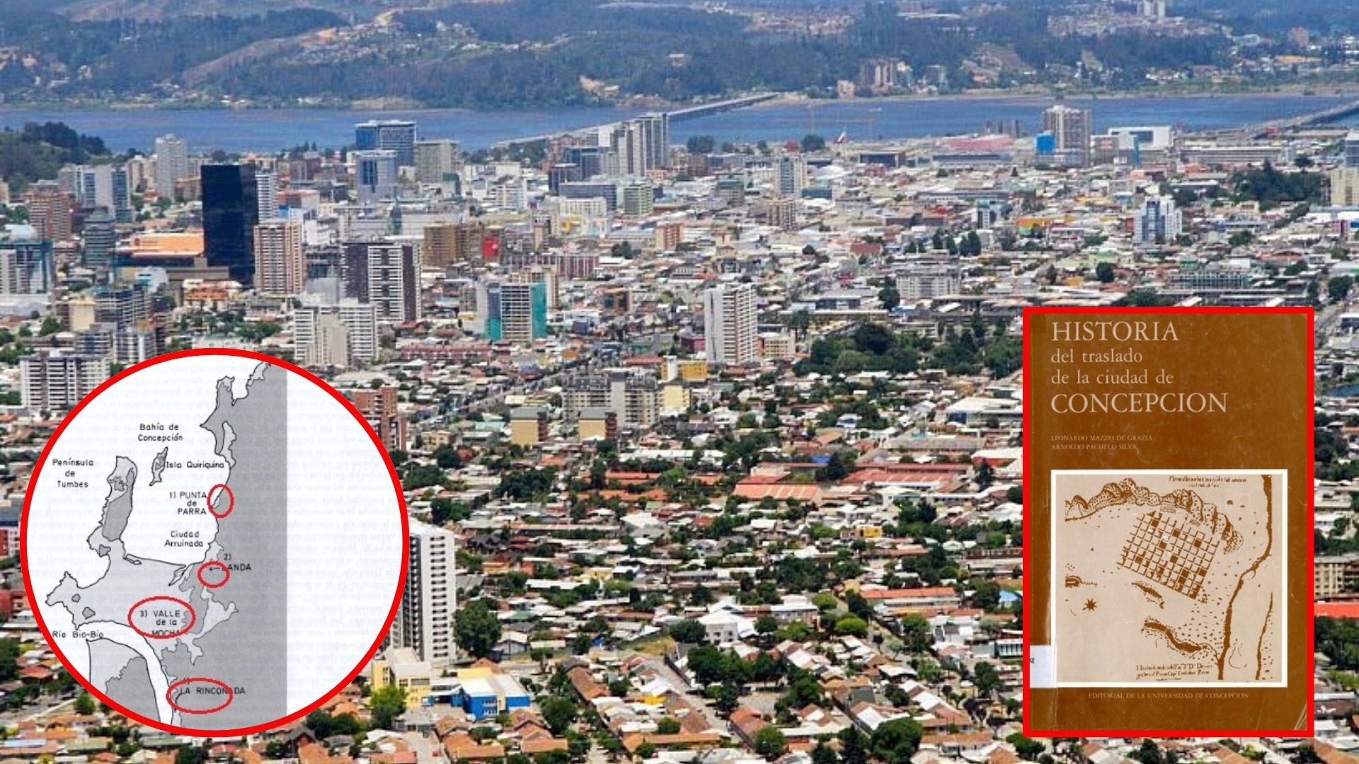 Los otros lugares que se evaluaron para refundar la ciudad de Concepción