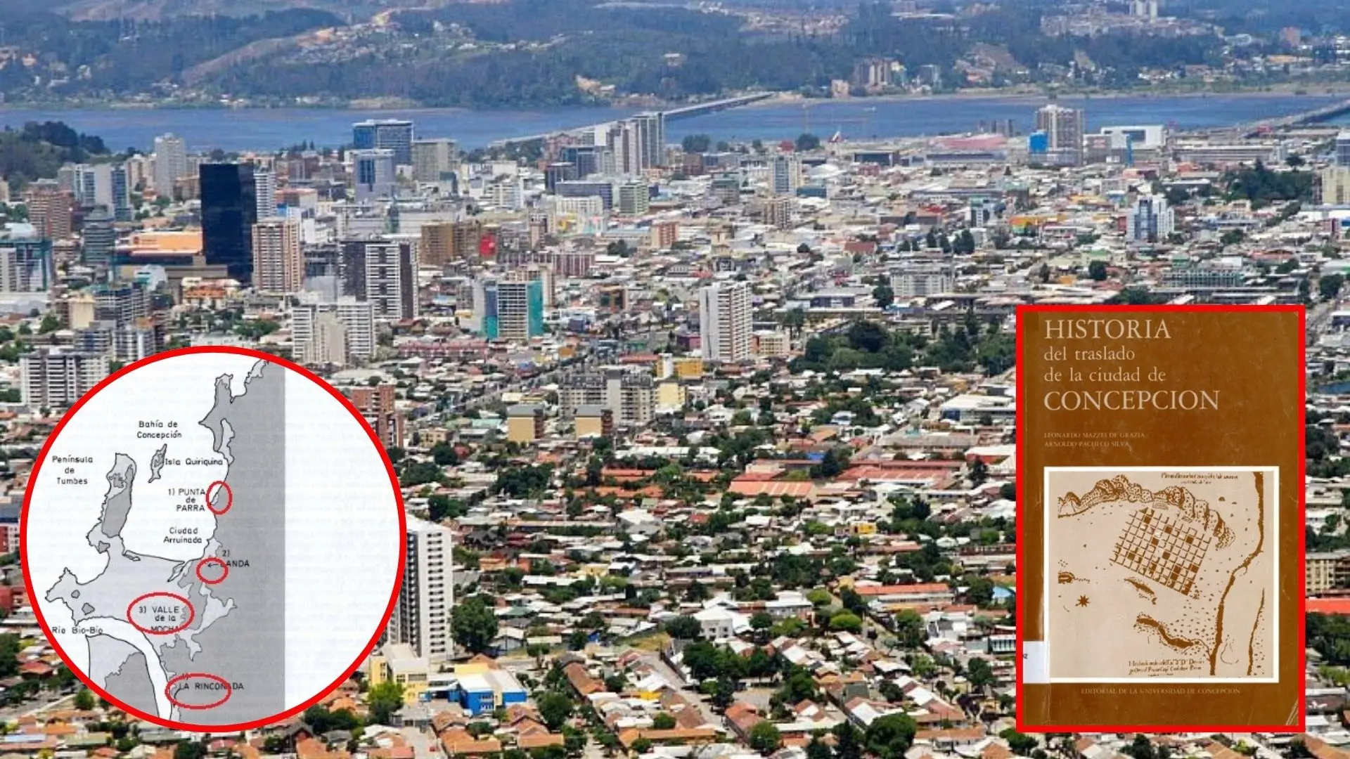 Los otros lugares que se evaluaron para refundar la ciudad de Concepción