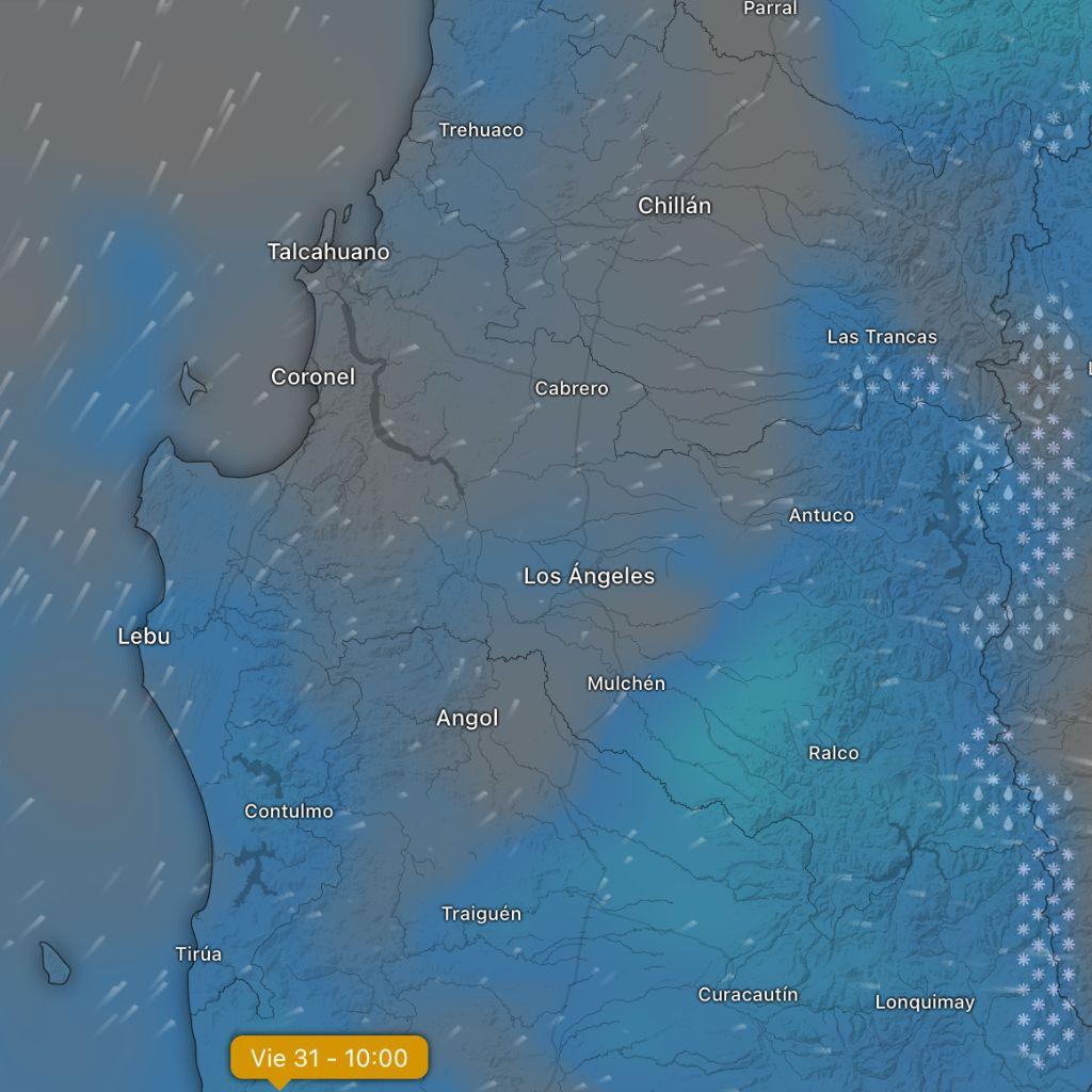 sistema frontal precipitaciones biobío