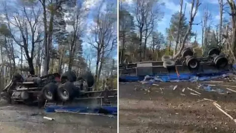Vehículo terminó volcado a un costado de la ruta: Conductor de 36 años fallece tras sufrir grave accidente de tránsito en Puyehue