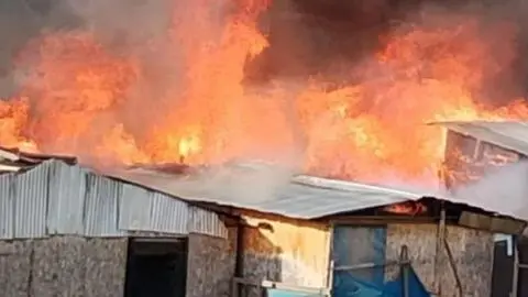 Incendio afectó a toma “Dignidad” en La Florida en medio de desalojo