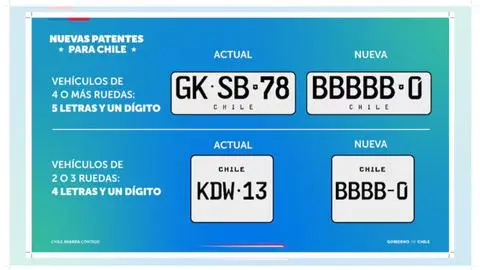 Así serán las nuevas patentes de autos y motos en Chile: conoce cómo lucirán y su fecha de implementación