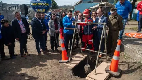 Colocan la primera piedra de la nueva Dirección de Seguridad Pública de Concepción