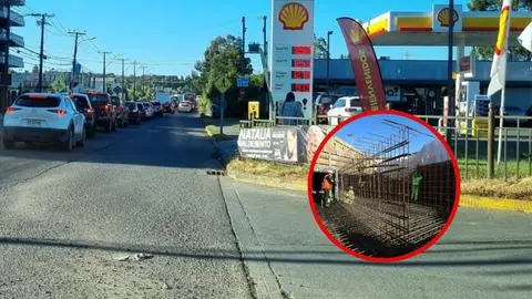 Vecinos de Ramón Carrasco en Concepción se cansaron de los tacos por la instalación del colector de aguas lluvias