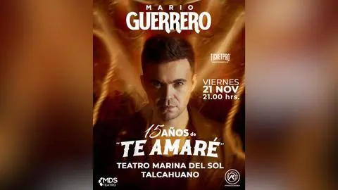 Mario Guerrero da inicio en Talcahuano a la gira nacional por los 15 años de “Te Amaré”