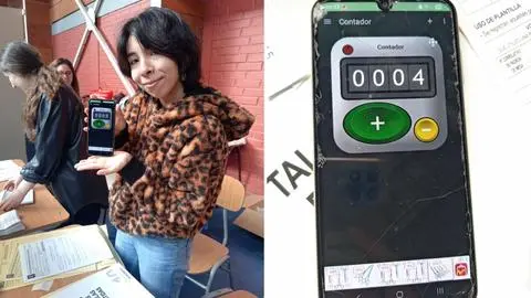 Vocal de mesa en San Pedro de la Paz lleva un “contador digital” para acelerar conteo de votos