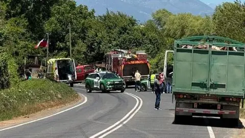Víctimas son argentinas: Dos fallecidos y un herido grave deja accidente vehicular en ruta de San Clemente