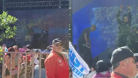 José Antonio Kast insiste en usar vidrio blindado durante cierre de campaña presidencial en Concepción