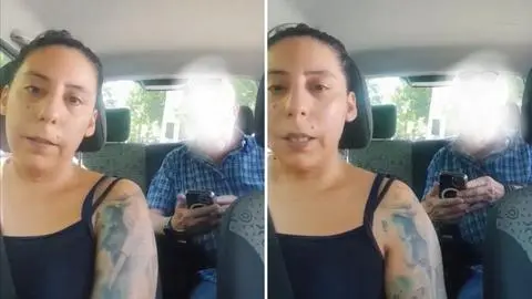 Tenso registro: conductora de aplicación rechaza llevar a adulto mayor tras discusión por aire acondicionado