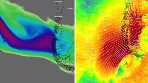 Río atmosférico afectará a dos regiones de Chile con hasta 200 mm de lluvia y vientos de 100 km por hora