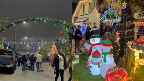 La tradición del pasaje navideño: vecinos del pasaje 16 en Brisa del Sol llevan 19 años iluminando la Navidad en Talcahuano