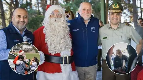 Ministro Elizalde llega a celebrar la Navidad junto a niños de residencias y el Viejito Pascuero en Concepción