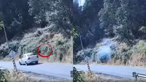 Captan a bombero lanzando artefacto incendiario que habría iniciado el incendio forestal en La Cruz