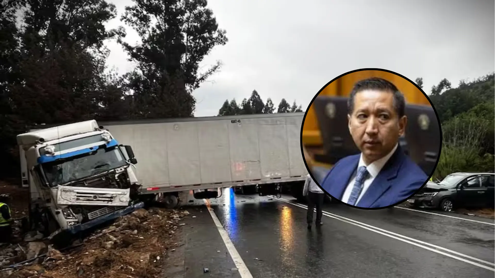 Conductor a exceso de velocidad sería responsable del accidente que dejó a un PDI fallecido y a su hijo grave