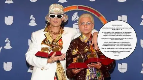 Ca7riel y Paco Amoroso anuncian suspensión de su gira y el aplazamiento de nuevo disco: “Les escribimos con el corazón en la mano”