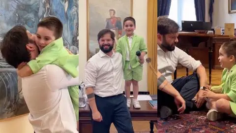 “Fue súper emocionante”: Niño de San Pedro de la Paz logró conocer al Presidente Boric en La Moneda