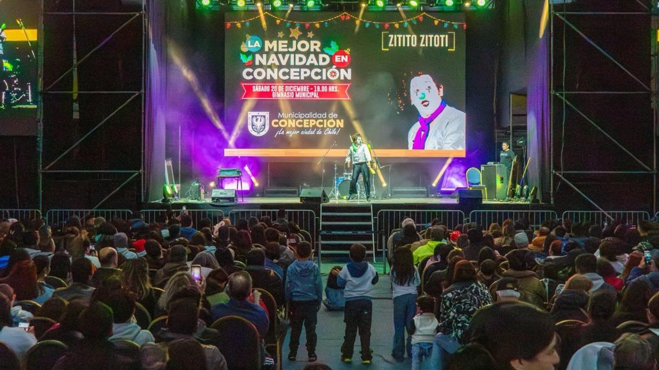 Con música y magia Concepción celebró las fiestas de fin de año con gran show en Gimansio Municipal