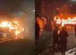 Barristas queman buses “RED” durante conmemoración de muerte de barrista en Pudahuel