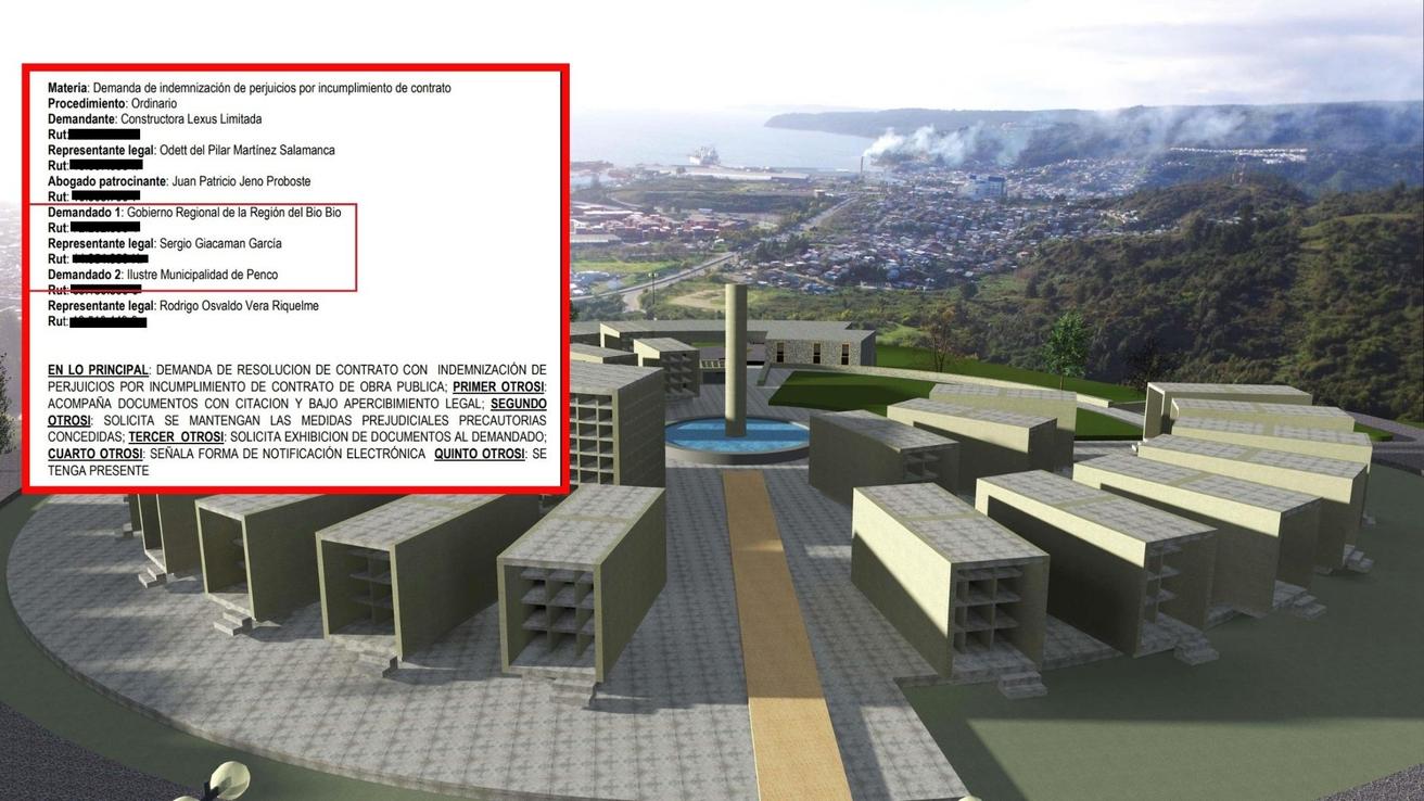 Empresa que iba a construir el Cementerio de Penco demandó primero al Gobierno Regional y en segundo lugar al municipio por más de $1.660 millones