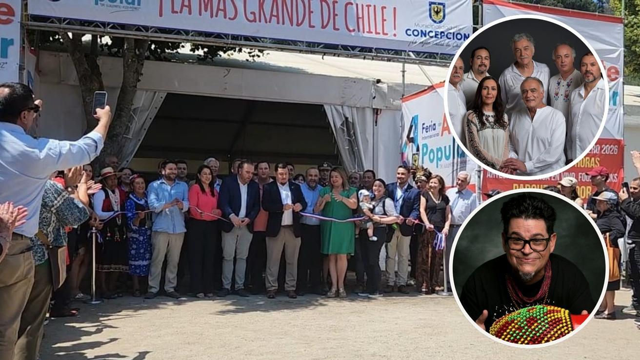Los Jaivas y Joe Vasconcellos darán ritmo a la Feria Internacional de Arte Popular de Concepción en el Parque Ecuador