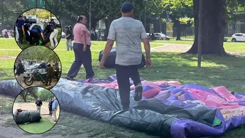Autoridades incautan juegos inflables en el Parque Ecuador de Concepción por no contar con autorización