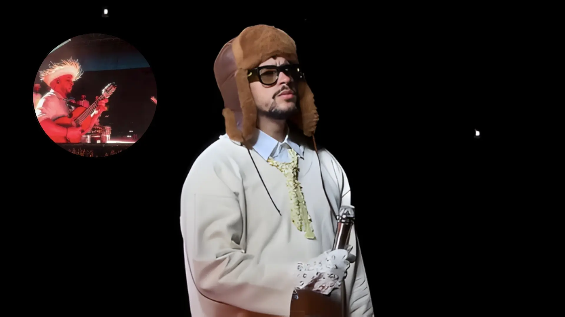 Sorprenden con tributo a Víctor Jara en medio del primer concierto de Bad Bunny en Chile
