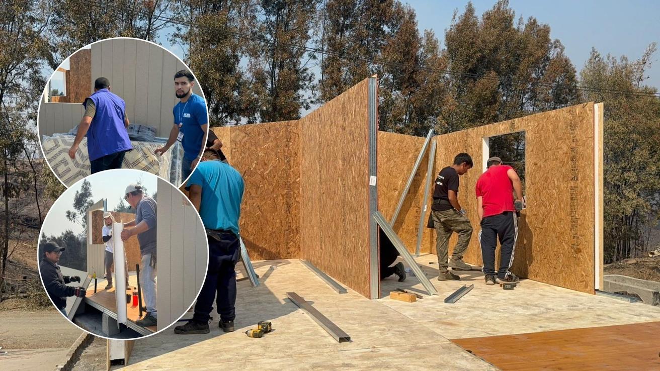 Vecinos damnificados por incendios reciben las primeras viviendas de emergencia en sector rural del Gran Concepción