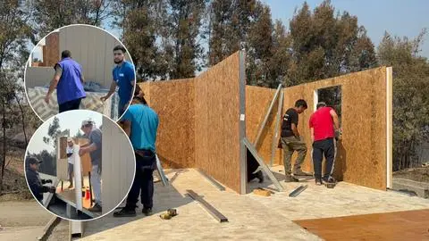 Vecinos damnificados por incendios reciben las primeras viviendas de emergencia en sector rural del Gran Concepción
