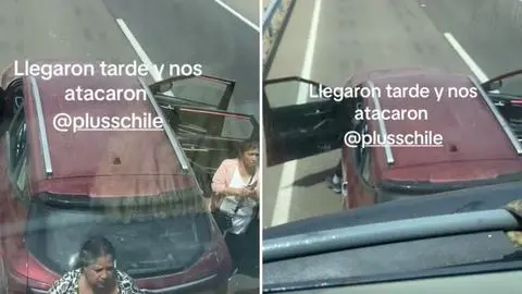 Familia protagoniza insólito escándalo en plena Ruta 5: perdieron el bus, lo persiguieron y atacaron a piedrazos