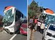 Colisión entre bus y camión deja 16 personas heridas en la Ruta del Itata a la altura de Penco