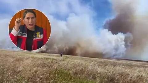 Sin compañías de bomberos: alcaldesa de Lebu pide ayuda para apagar un incendio de pastizales en Isla Mocha