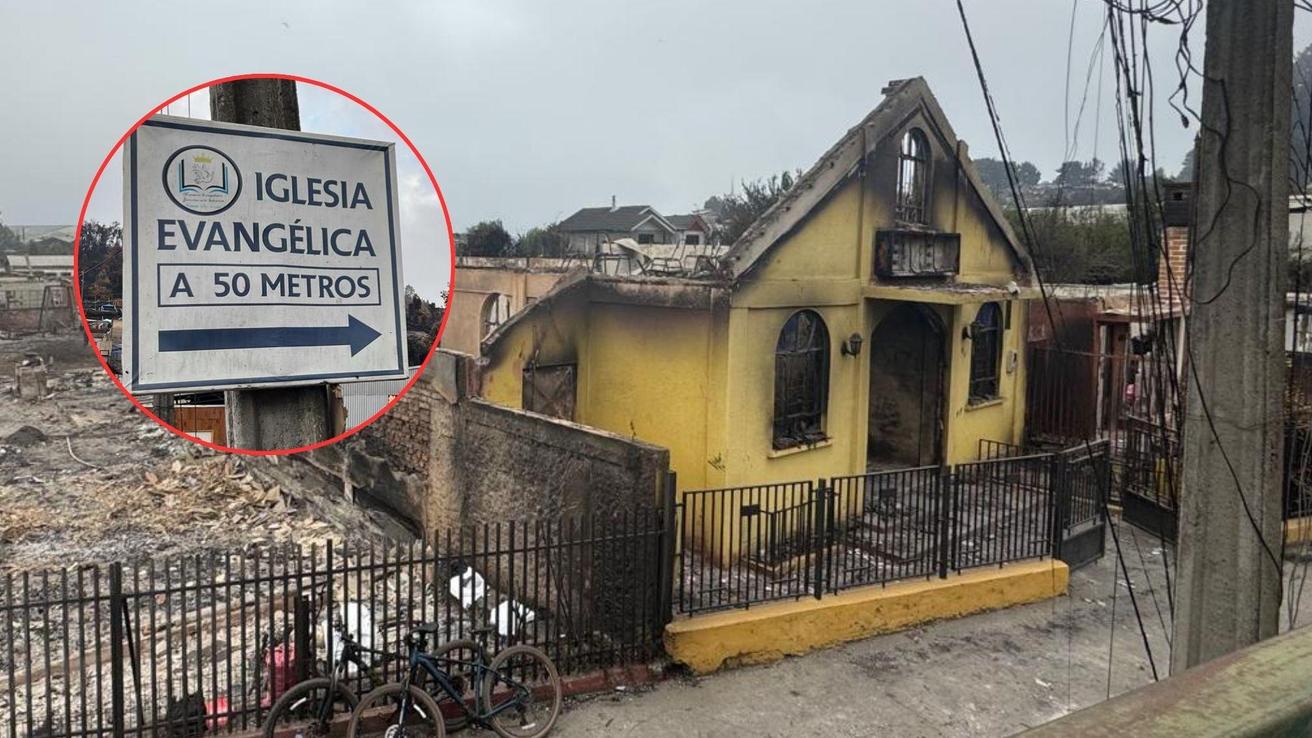 Dieciséis iglesias resultan quemadas por los incendios forestales en el Gran Concepción