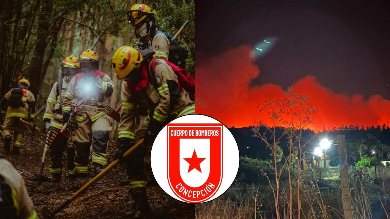 Incendios forestales en Biobío: Bomberos de Concepción pide donaciones para alimentar a más de 400 voluntarios